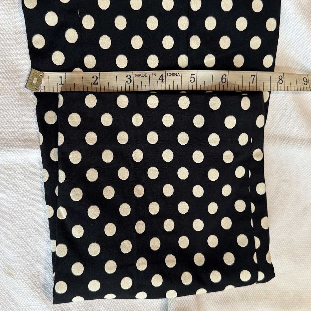 Akris Punto Franca Black/Ivory Polka Dot Techno Pants Size 6 - Picture 9 of 10